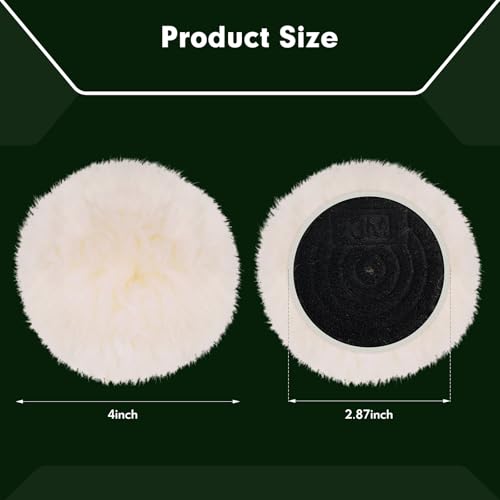 Image of 6Piece 3Inch Wool Polishing Pad Set Ideal Drill Buffer Polisher Attachment for Versatile and Efficient Polishing