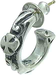 【エムクン】ビルウォールレザー　シルバークロスフープピアス　両耳用 Amazon | ［ BWL/BILL WALL LEATHER/ビルウォールレザー］シルバー