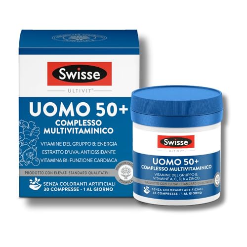 SWISSE Ultivit - Multivitaminico Completo Uomo 50+ con Magnesio Vitamine e Ferro per Supporto a...