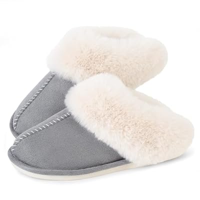 JANERIW Womens Warm Fuzzy Slippers Cozy Gi...
