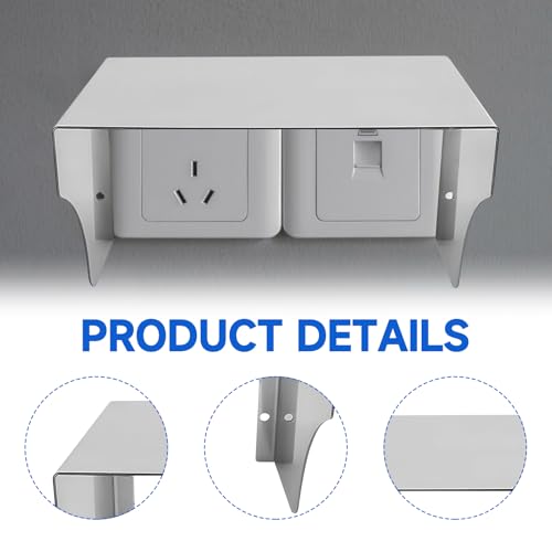 Türklingel Regenschutz Edelstahl, Steckdose Regenschutz Edelstahl Steckdosenabdeckung Steckdosen Abdeckung für Badezimmer, Toilette Außenbereich 245MM