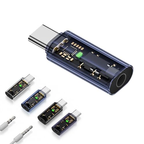 USB C - 3.5mm �I�[�f�B�I�w�b�h�z���A�_�v�^�[�AType C - �w�b�h�z�� 3.5mm Aux�W���b�N�h���O���Afor 15/16/17�Afor iPad Air�Afor Mac-Book�Afor Galaxy�ɑΉ� [���s�A���i]