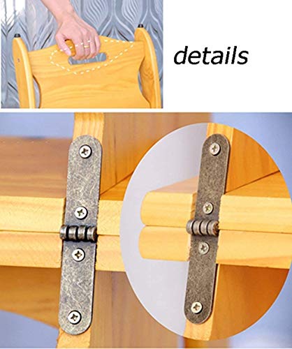 Silla de escalera plegable de madera con peldaños estables para casa 6