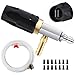 FIXFANS Adjustable Long Range Downstream Injection Nozzle Kit 4-4.5 GPM, Pressure Washer Spray Nozzle, High Power Washing External Chemical Injector with 1/4” Quick Connect, 2500 to 4000 PSI