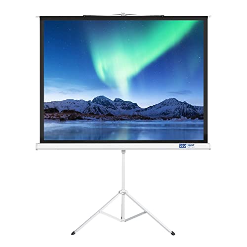 LopBast Screen Projector Screen with Stand 108-INCH Indoor Outdoor 4:3