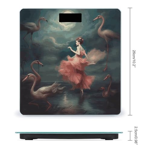 Báscula digital de baño con pantalla LED y vidrio templado miniatura 2