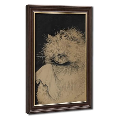 Toile chat pleureur Louis Wain idéale pour décoration murale de bureau