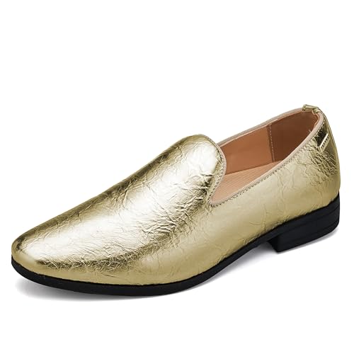 Image of UUBARIS Mens Dress Loafers Tuxedo Suit Slip on Shoes