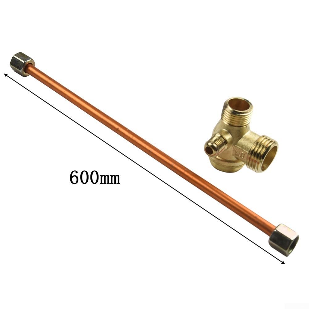 Tubo di scarico 600 mm valvola di ritegno lega di zinco 3 porte compressore d'aria