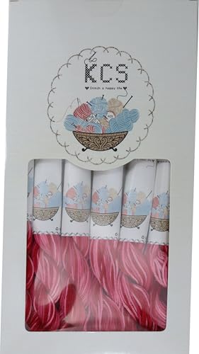 Image of KCS Big skeins of 25 Meters Size 25 Color Variegated Cross Stitch Stranded Threads,6 skeins,107