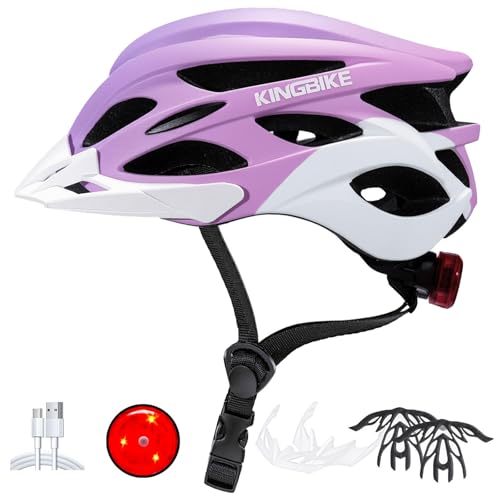KINGBIKE Bike Helmet with USB Light