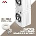 Meliconi 656117 Torre Basic L60 Kit di Sovrapposizione in tecnopolimero per lavatrice...