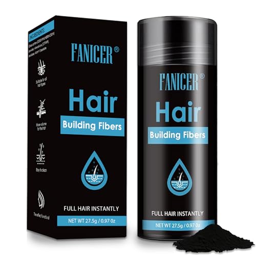 Faser-Haarpulver, Streuhaar für volleres Haar in Sekunden, Haarfasern zur Haarverdichtung, Schütthaar bei Haarausfall Unsichtbar ansatzpuder für Frauen...