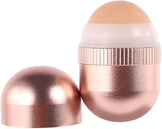  Oil-Absorbing Volcanic Face Roller, DRESSE Reusable Facial Skincare Tool for At-Home or On-the-Go Mini Massage 
