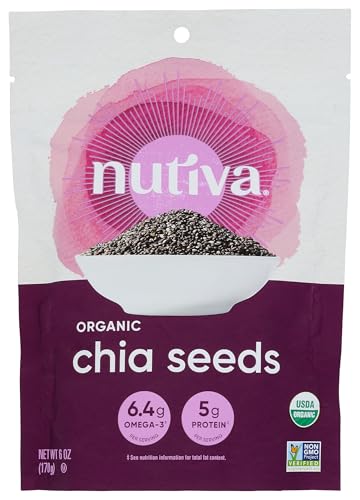 Nutiva Organic, Premium Chia Seeds, Black, 6 Ounce