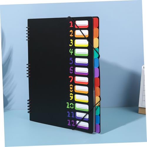 Trieur de documents extensible à spirale et onglets multicolores