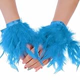 Conception de plumes unique : ces 2 manchettes comportent des plumes bleues vibrantes qui créent un look accrocheur, parfait pour rehausser n'importe quel costume d'Halloween, cosplay ou tenue de fête..Légers et élégants, ils ajoutent une touche d'élégance et de plaisir à votre ensemble.