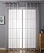 Produktbild 2er-Pack Ösen Gardinen Transparent Vorhang Set Wohnzimmer Voile Ösenvorhang Bleibandabschluß HxB 225x140 cm Grau, 203322