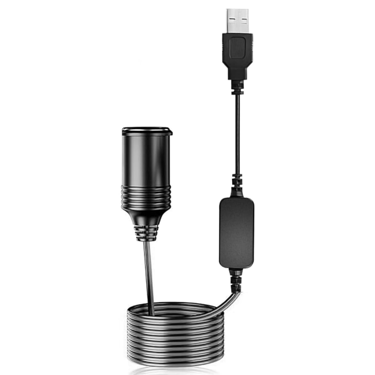 STHIRA® USB to Cigarette Lighter Socket, USB 5V to 12V Cigarette Lighter Converter, 1.2 Meter Long Cable, Plug and Go, Universal for 12W Devices, USB to 12V Cigarette Lighter for Car Fan, Dash Cam-image-15