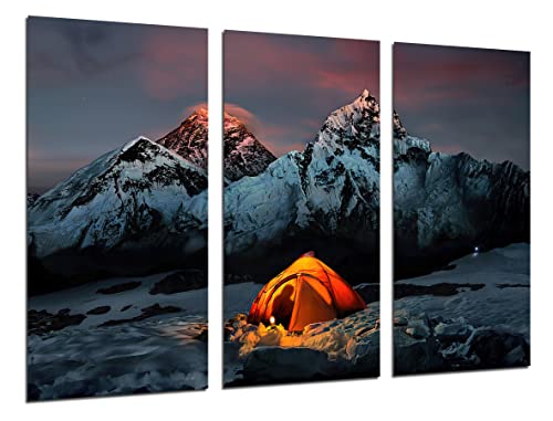 DKORARTE Cuadro Moderno Fotografico Montaña, Everest, Himalaya, Escalada, Campo base, Noche, 97 x 62 cm, ref. 27323