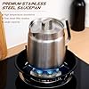 Teenyyou 2.1 Quarts/ 2 Liter Stainless Steel Kettle Pot Multipurpose Cooking Pot Brushed Stainless Steel Saucepan Suitable for Butter Ramen Milk Coffee Tea #2