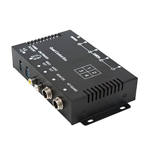 Image of Car Backup Camera Video Splitter 4 Channel Car Parking Camera Video Screen Splitter Switch DC12V 24V for RV Truck Bus Trailer