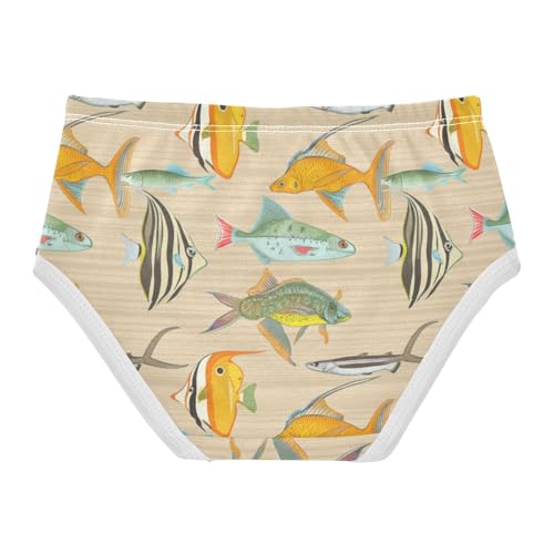 Fancy Toddler Underwear Floral 2t Cotton Cute Panties Girl Vintage Fish Kids Undies Briefs2