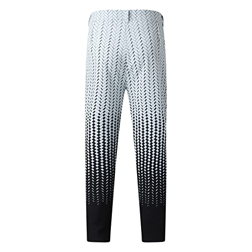 Golf Pant Thick Flat Front Pants Slim Stretch Golf Cargo Golf Pants Golf Pant Flat Front Men Slim Fit Print Zipper Button Trousers Suit Pants Mens Golf Pants Quick Dry White #TOP5