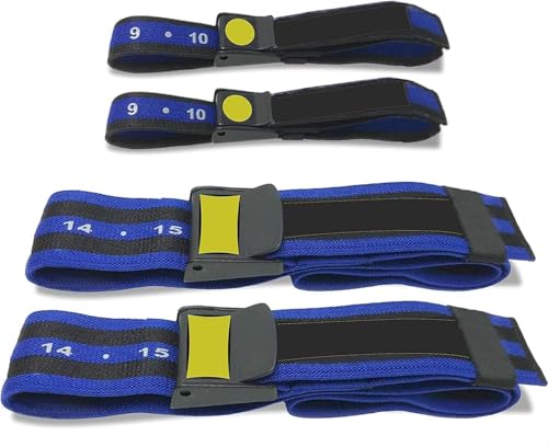 Bands Blood Flow Restriction Bands for Arms Legs & Glutes Extra Wide 2' Straps for Occlusion Training Quick-Release Elastic Strap Ideal for Muscle Growth Without Heavy Weights (4 Set)