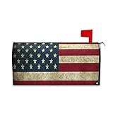 Kcldeci Couverture magnétique classique pour boîte aux lettres du 4 juillet de l'indépendance des États-Unis - Pour le jardin - Taille standard - 21 x 63,5 cm