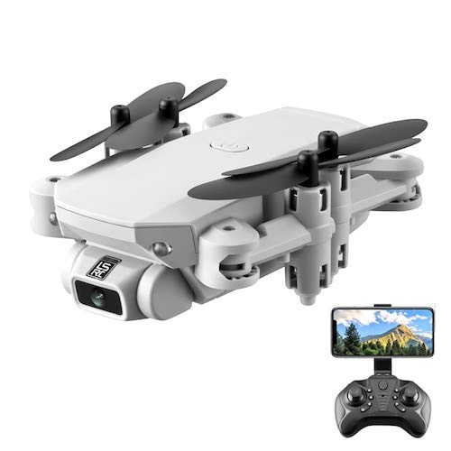 HaiMa Lsrc-Min Mini Wifi Fpv Con 0.3Mp / 5.0 / 4Kmp Hd Cámara Altitude Hold Modo Plegable Rc Drone Quadcopter Rtf - Gris 4K Con Bolsa
