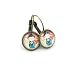 Kokeshi Cabochon Ohrringe Geisha Schmuck bronze-farben kawaii