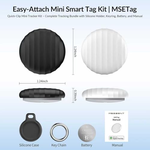 Tracker Tag (4 Pack) - Apple MFi Certified & IP67 Waterproof | Works with Apple Find My Network (iOS) to Track Keys, Wallet, Luggage & More - Image 3