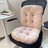 Bequemes Stuhlkissen mit elastischen Bändern und Bändern, weiche, dicke Polsterung, Sitzkissen für Büro, Gaming, Esszimmer, Schaukelstühle – abnehmbarer Bezug, ideal für Zuhause und Terrasse, Rosa
