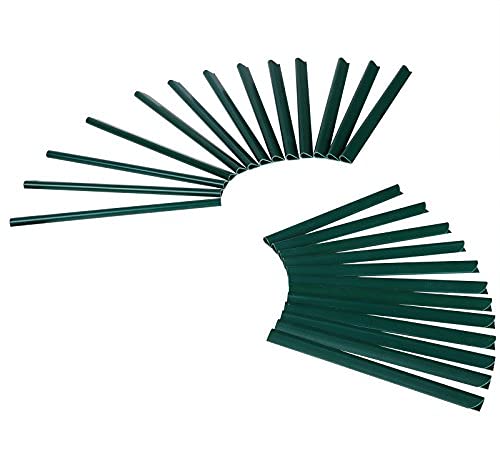 WOLTU® Taśma maskująca PCW 450 g/m² zielona 70 m z 50 x szynami mocującymi folia ogrodzeniowa z podwójnym prętem, ochrona przed wzrokiem i wiatrem