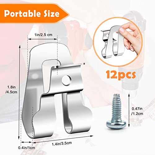 8 Pcs Metal Replacement Belt Hook Clip For Dewalt Tool, Windspeed Stainless Steel Driver Belt Clips For Dewalt Power Tools Drill Driver Belt Clips With Screws (8) #TOP1