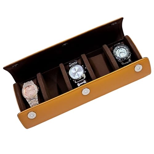 Image of THE CASE PU Leather Premium Smart Watch Case for Men & Women For 5 Slots Watch Roll Organizer