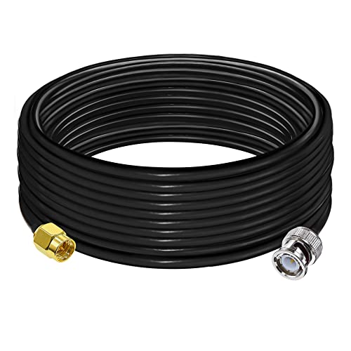 BNC オスプラグ-SMA オス 延長 ケーブル RG58 32.8ft(10M)SMA BNC Wifi アンテナピグテールアダプターケーブルワイヤレス LAN デバイス用 50オーム