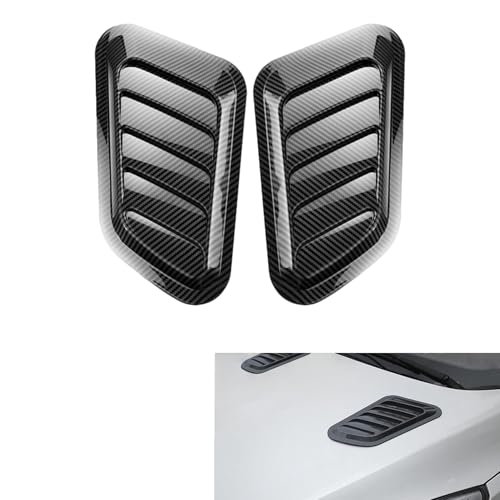 Genérico Un Juego (2 pezzi) Accesorios Coche Tuning de ventilaciones del capó del Motor, Compatible con Ligier JS50,Accesorios Coche artículos,Fashionable y Cool (Negro Carbono)