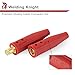 Welding Knight LC40 Welding Cable Connector Set Red Male and Female for 1/0 Thru 2/0 Cable Capacity 350 Amp 50-70 SQ-MM (Red)