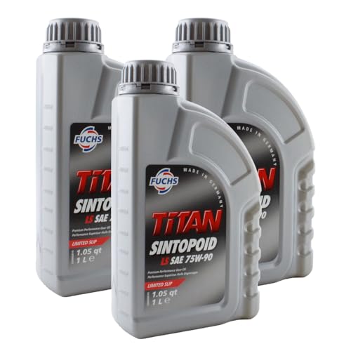 Fuchs 3 Liter TITAN SINTOPOID LS SAE 75W-90 Gear Oil (3 x 1L)