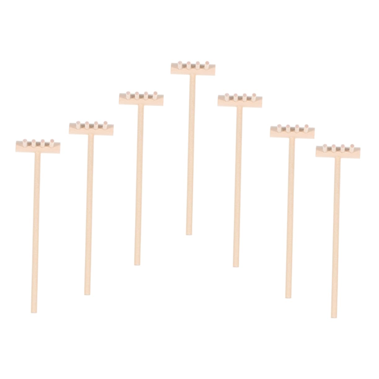 HOOTNEE 7pcs Mini Rake Decor Sand Table Rake Garden Tools Garden Sand Tools Rake Adornments Sand Tray Miniatures Rake Sand Table Tool Garden Tiny Rake Garden Accessories Rake Tool
