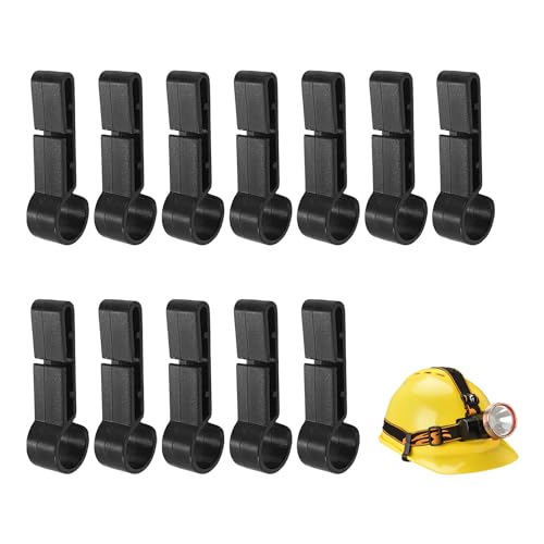 NyxSeat 12 hebillas para casco y faro, hebillas fijas antideslizantes para hebillas de faros, ganchos de plástico, varios accesorios para faros y cascos