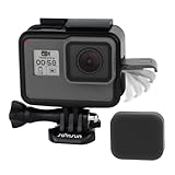 SOONSUN Frame Mount Housing Case for GoPro Hero 5/6/7 Black, Hero 7 Silver/White, Hero (2018) Camera – Protective Cage with Quick Release Buckle, Thumb Screw, and Silicone Lens Cap
