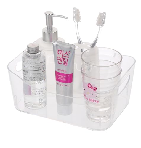 Organizadores y Cajas de Almacenamiento de Plástico Transparente YBM HOME - Set de 6 unidades Medianas, para Cocina, Baño, Juguetes y Despensa miniatura 2
