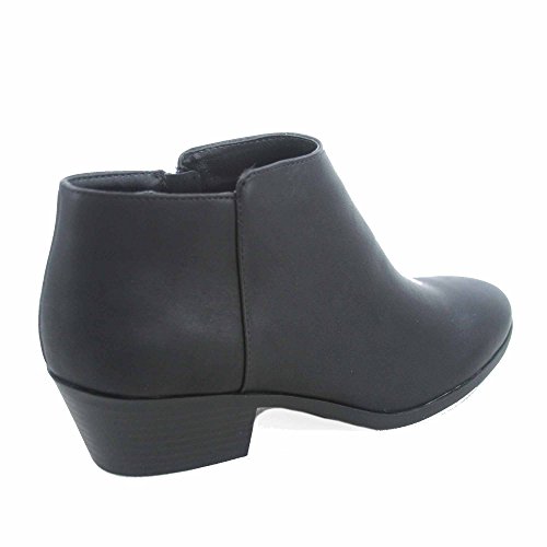 Image of Soda Women's Mug Round Toe Faux Suede Stacked Heel Western Ankle Bootie