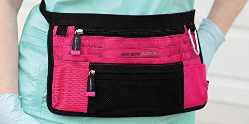 Trustee - Antimicrobial Hip Pouch- Pink - for Nurses, Home Health and Medical Professionals - Hands Free Nurse Fanny Pack