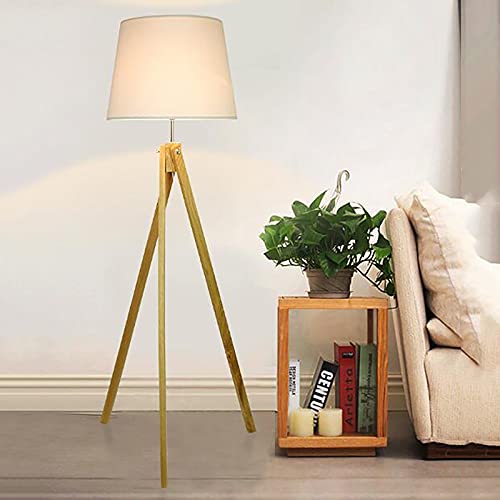 Lámpara de Piso acogedora de madera de 58.2 pulgadas con luz ambiental suave