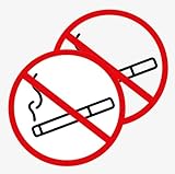 Aufkleber 2er-Set – Verbotsschilder für Innen & Außen – selbstklebend & wetterfest – z. B. Keine EC-Zahlung, Kein Essen, Keine Hunde, Videoüberwachung (verschiedene Motive wählbar) (Rauchen)