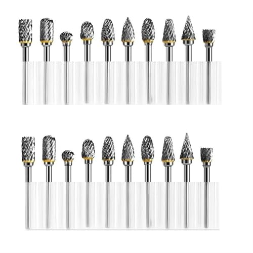 Set de 10 fresas rotativas de carburo de tungsteno 2 unidades miniatura 1